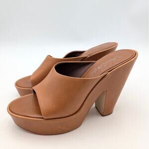 Jeffrey Campbell Enriched Wedge Platform Sandals Women's Camel Size US7.5 EU38